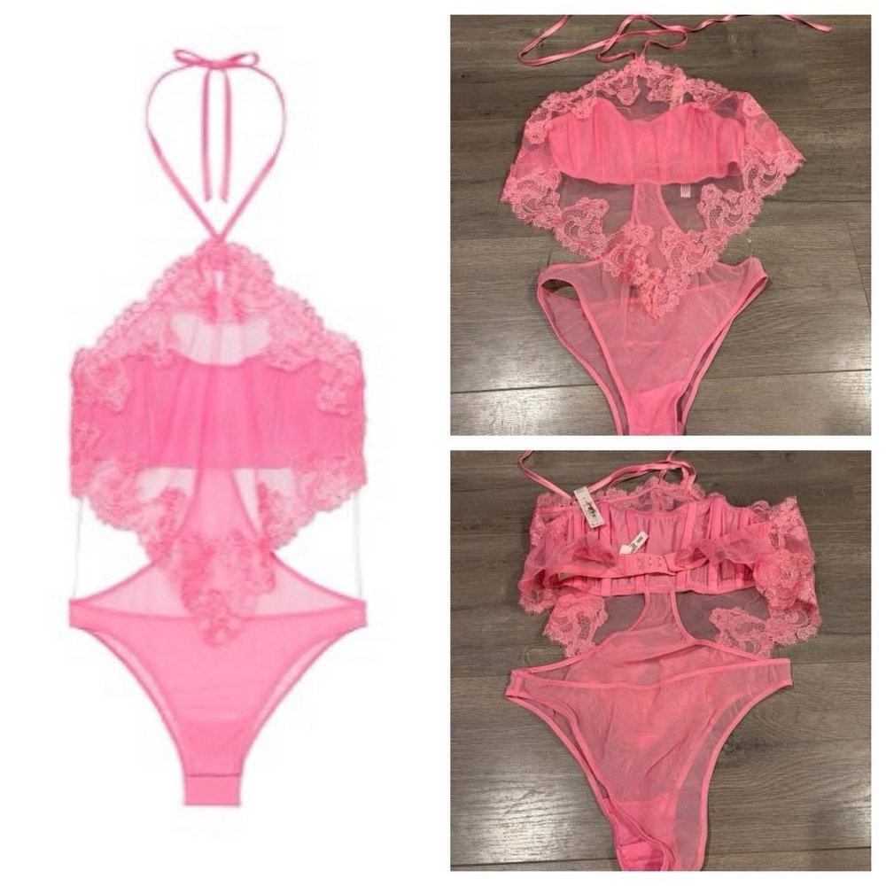 Victoria's Secret Pink Lace Bodysuit